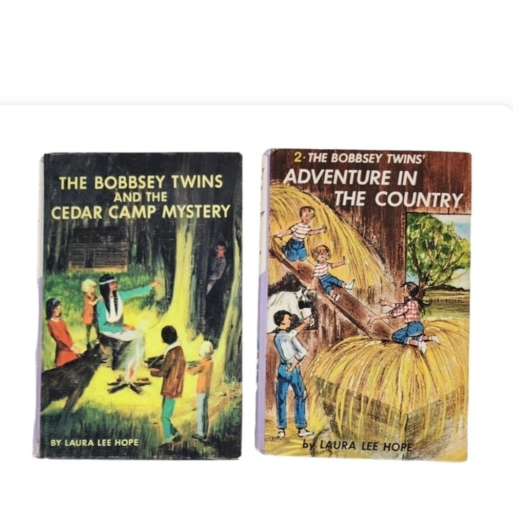 Vintage 60s The Bobbsey Twins Hardcover Novels Set of 2
